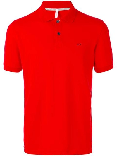 Sun 68 Cotton Polo Shirt In Red