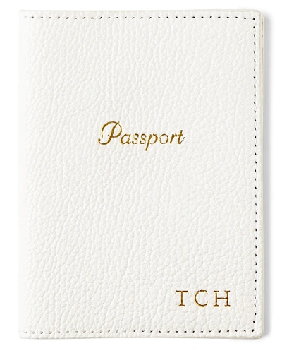 Gigi New York Passport Case, Personalized In White