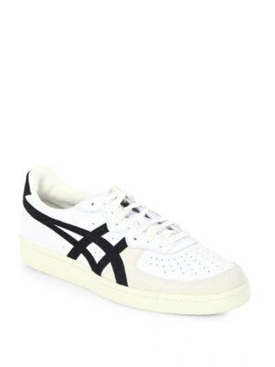 Onitsuka Game Set Match Leather & Suede Sneakers In White Black