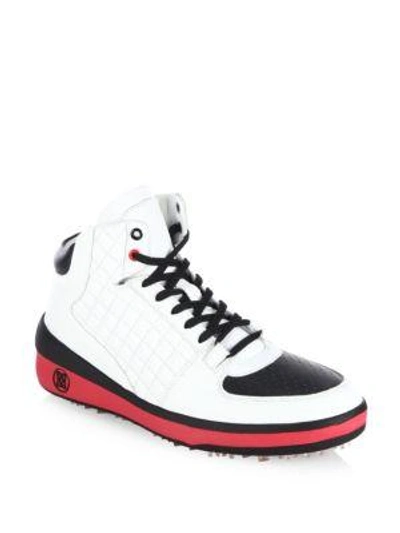 G/fore Snow Crusader Leather High-top Golf Shoes In White ModeSens