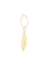 Lara Melchior 24kt Gold And Diamond Embellished Lip Pendant Earring In Metallic