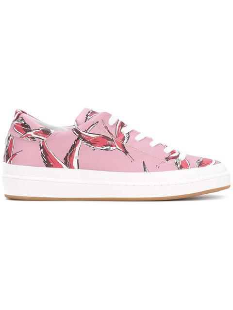 Philippe Model Flamingo Print Trainers In Pink | ModeSens