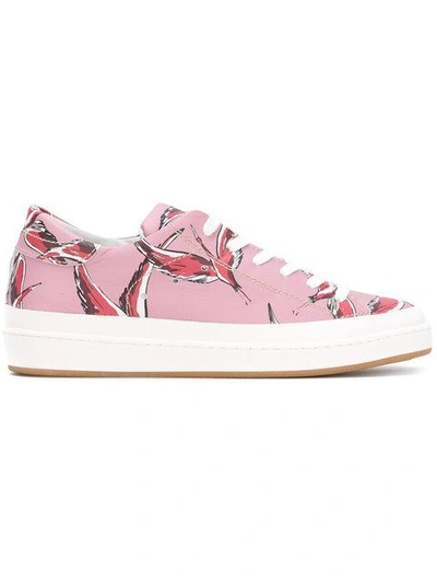 Philippe Model Flamingo Print Trainers In Pink
