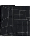 Umd Grid Knit Scarf - Black