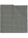 Umd Grid Knit Scarf - Grey