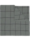Umd Cashmere Grid Knit Scarf - Black