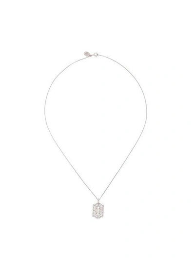 V Jewellery Linear Pendant Necklace - Metallic