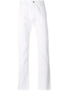 Armani Jeans Straight Trousers In White