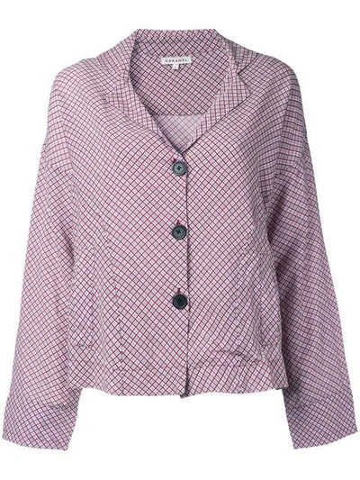 Caramel Flared Sleeves Checked Shirt