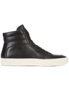 Koio Men's Primo Tonal Leather High-top Sneakers In Onyx