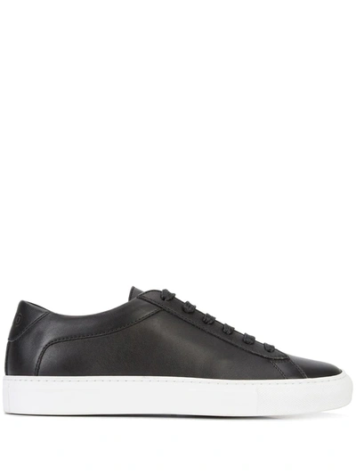 Koio Men's Capri Tonal Leather Low-top Trainers In Onyx