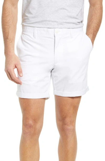 Open Edit Stretch Cotton Skinny Chino Shorts In White Brilliant
