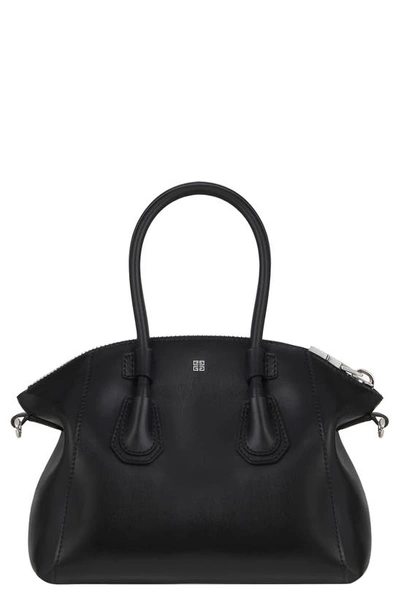 Givenchy Antigona Sport Mini Leather Top Handle Bag In Black