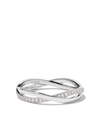 De Beers Women's Infinity Diamond & 18k White Gold Half Band Ring