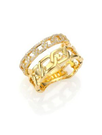 Marli Alibi Diamond & 18k Yellow Gold Multi-strand Ring