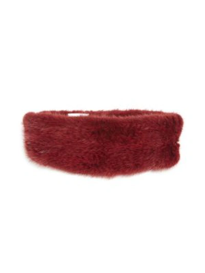 The Fur Salon Mink Fur Headband In Brown