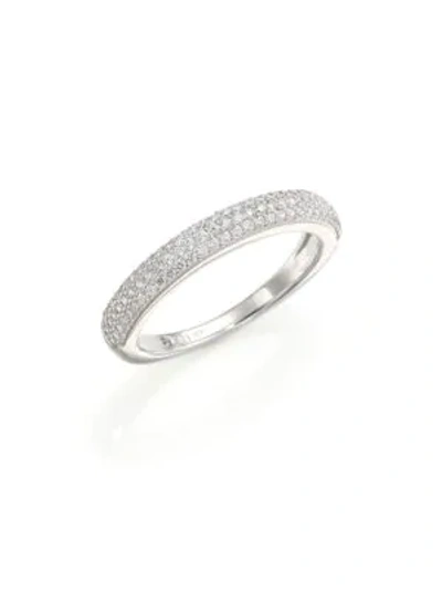 Adriana Orsini Women's Rhodium-plated Pavé Band In Silver