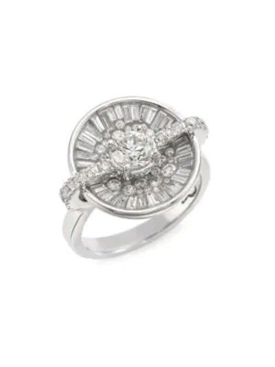 Plevé Women's Opus Ice Diamond & 18k White Gold Round Ring