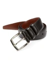 Saks Fifth Avenue Collection Tumbled Leather Belt In Black
