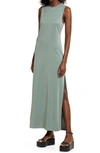 Open Edit Sleeveless Reversible Maxi Dress In Green Agave