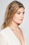 Brides And Hairpins Gia Double Banded Halo Headpiece In 14 K Gold