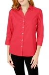 Foxcroft Mary Button-up Blouse In Watermelon