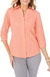 Foxcroft Taylor Fitted Non-iron Shirt In Peach Sorbet