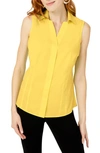 Foxcroft Taylor Non-iron Sleeveless Shirt In Banana Cream