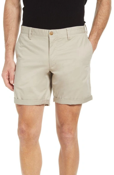 Open Edit Stretch Cotton Skinny Chino Shorts In Grey Sphere