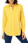 Foxcroft Kylie Non-iron Cotton Button-up Shirt In Banana Cream