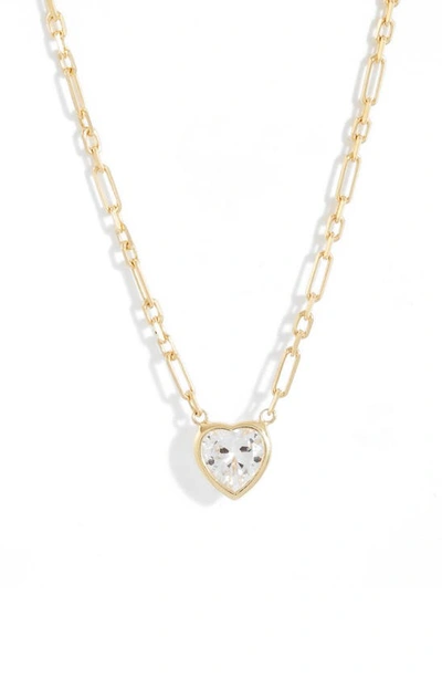 Shymi Fancy Heart Tennis Necklace In Gold