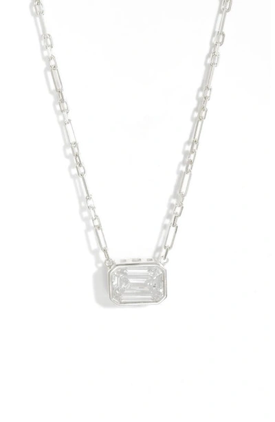 Shymi Cubic Zirconia Pendant Necklace In Silver