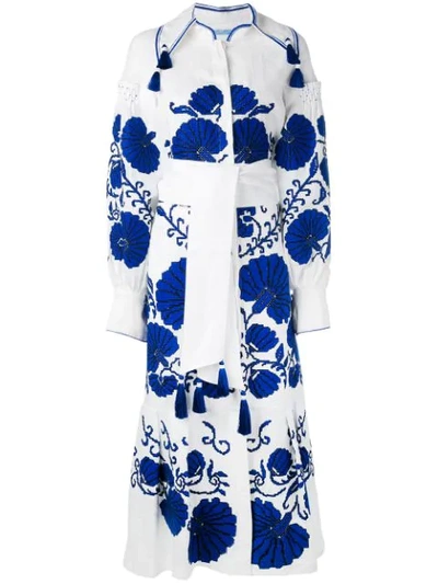 Yuliya Magdych 'flower Shell' Dress In White