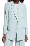 Open Edit Oversize Blazer In Teal Mist