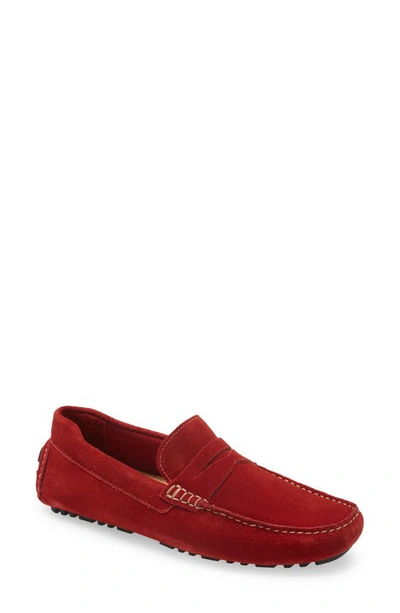 Nordstrom Brody Driving Penny Loafer In Red Suede