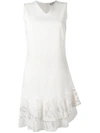 D-exterior Frill-trim Shift Dress In White