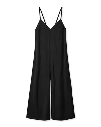 Cos V-neck Wide Leg Jumpsuit In Black