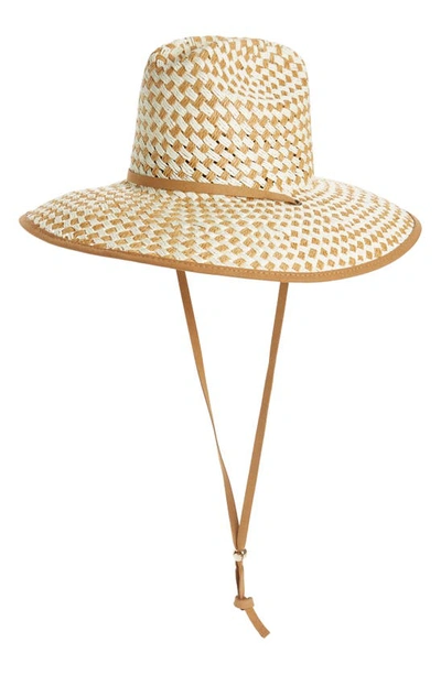 Lele Sadoughi Check Straw Hat In Natural