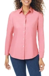 Foxcroft Dianna Non-iron Cotton Shirt In Rose Blossom