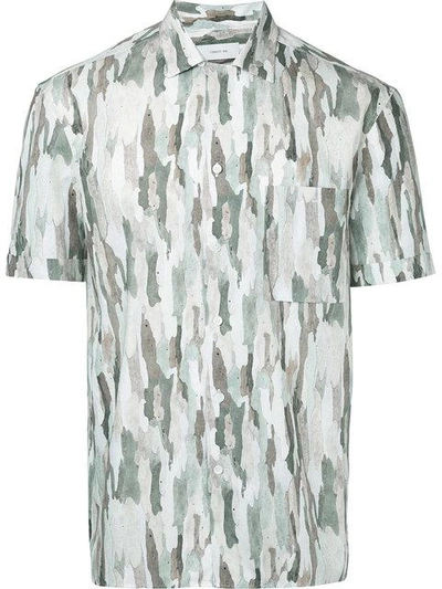 Cerruti 1881 Camouflage Print Shirt In Neutrals
