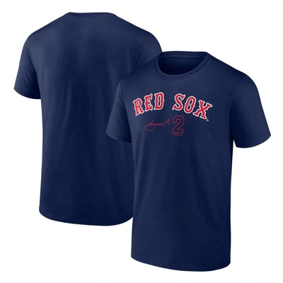 Fanatics Branded Xander Bogaerts Navy Boston Red Sox Player Name & Number T-shirt
