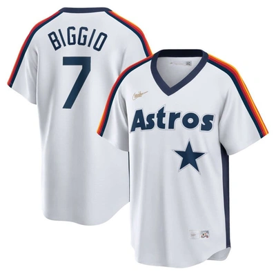 Nike Craig Biggio White Houston Astros Home Cooperstown Collection Logo Player Jersey