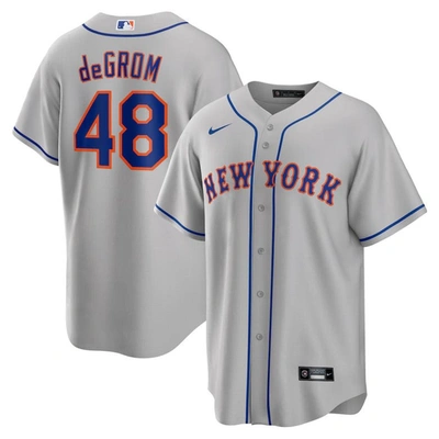 Nike Jacob Degrom Gray New York Mets Road Replica Player Name Jersey