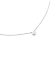 Monica Vinader Essential Diamond Necklace In Ss