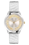 Versace Logo Halo Watch With Bracelet Strap, Stainless Steel
