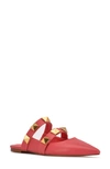 Nine West Dua Pointed Toe Flat In Coral Leather