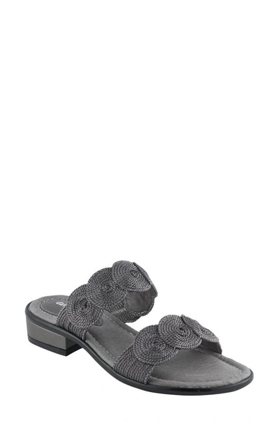David Tate Honey Sandal In Gunmetal