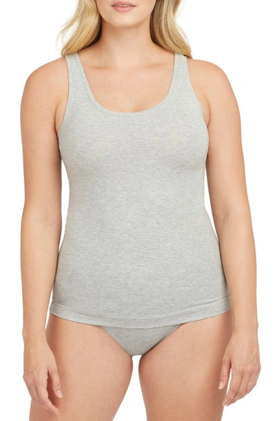 Spanx Better Base Cotton Comfort Smoothing Tank In Heather Grey