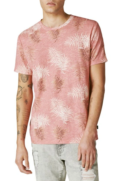 Lucky Brand Men's Linen Leaf Print Pocket Crew T-shirt In Multi