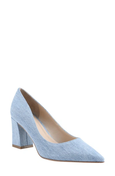 Marc Fisher Ltd Zala Block Heel Pump In Light Blue